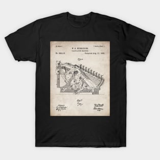 Adding Machine Patent - Accountant Accounting Office Art - Antique T-Shirt